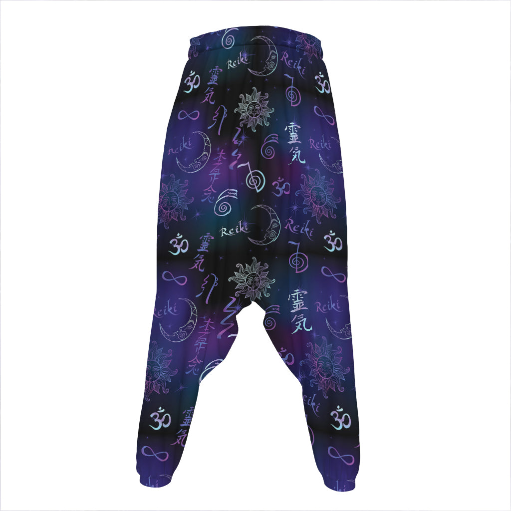 Reiki Energy Pattern Print Hammer Pants