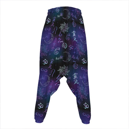 Reiki Energy Pattern Print Hammer Pants