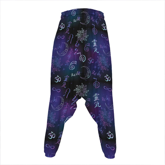 Reiki Energy Pattern Print Hammer Pants