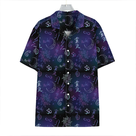 Reiki Energy Pattern Print Hawaiian Shirt