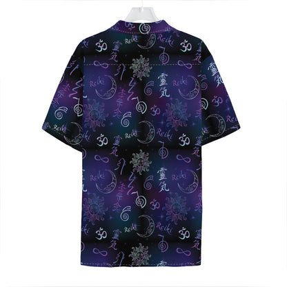 Reiki Energy Pattern Print Hawaiian Shirt