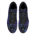 Reiki Energy Pattern Print High Top Leather Sneakers
