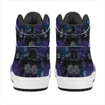 Reiki Energy Pattern Print High Top Leather Sneakers