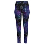 Reiki Energy Pattern Print High-Waisted Pocket Leggings