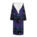 Reiki Energy Pattern Print Hooded Bathrobe