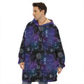 Reiki Energy Pattern Print Hoodie Blanket