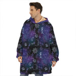 Reiki Energy Pattern Print Hoodie Blanket