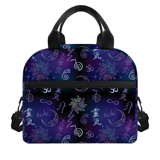 Reiki Energy Pattern Print Insulated Lunch Bag
