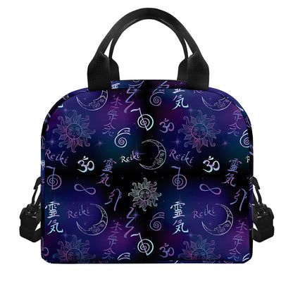 Reiki Energy Pattern Print Insulated Lunch Bag