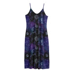 Reiki Energy Pattern Print Jersey Midi Cami Dress