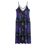 Reiki Energy Pattern Print Jersey Midi Cami Dress