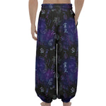 Reiki Energy Pattern Print Lantern Pants