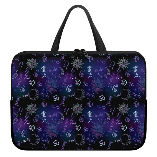 Reiki Energy Pattern Print Laptop Sleeve With Handle