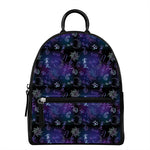 Reiki Energy Pattern Print Leather Backpack