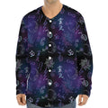 Reiki Energy Pattern Print Long Sleeve Baseball Jersey