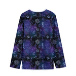 Reiki Energy Pattern Print Long Sleeve Short Coat