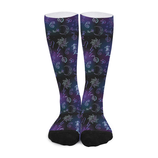 Reiki Energy Pattern Print Long Socks
