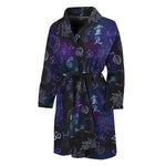 Reiki Energy Pattern Print Men's Bathrobe