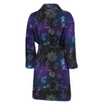 Reiki Energy Pattern Print Men's Bathrobe