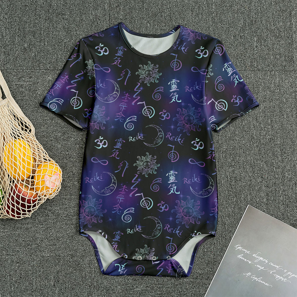 Reiki Energy Pattern Print Men's Bodysuit