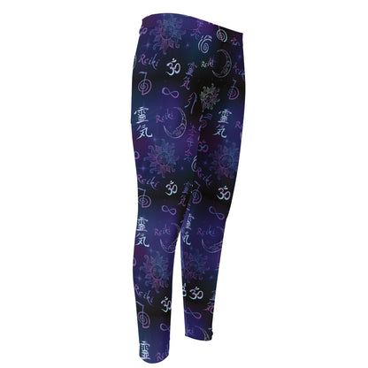 Reiki Energy Pattern Print Men's Compression Pants
