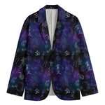 Reiki Energy Pattern Print Men's Cotton Blazer