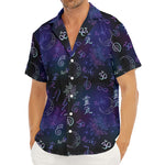 Reiki Energy Pattern Print Men's Deep V-Neck Shirt