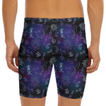 Reiki Energy Pattern Print Men's Long Boxer Briefs