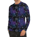 Reiki Energy Pattern Print Men's Long Sleeve Rash Guard