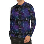 Reiki Energy Pattern Print Men's Long Sleeve Rash Guard