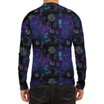 Reiki Energy Pattern Print Men's Long Sleeve Rash Guard