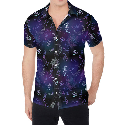 Reiki Energy Pattern Print Men's Shirt