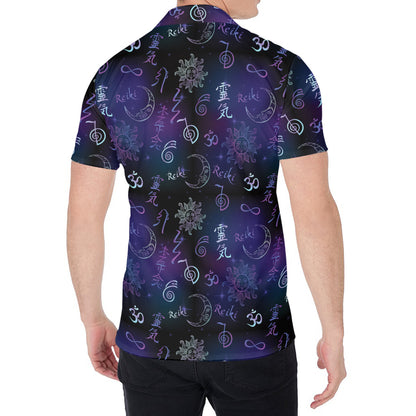 Reiki Energy Pattern Print Men's Shirt
