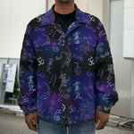 Reiki Energy Pattern Print Men's Shirt Jacket