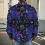 Reiki Energy Pattern Print Men's Shirt Jacket