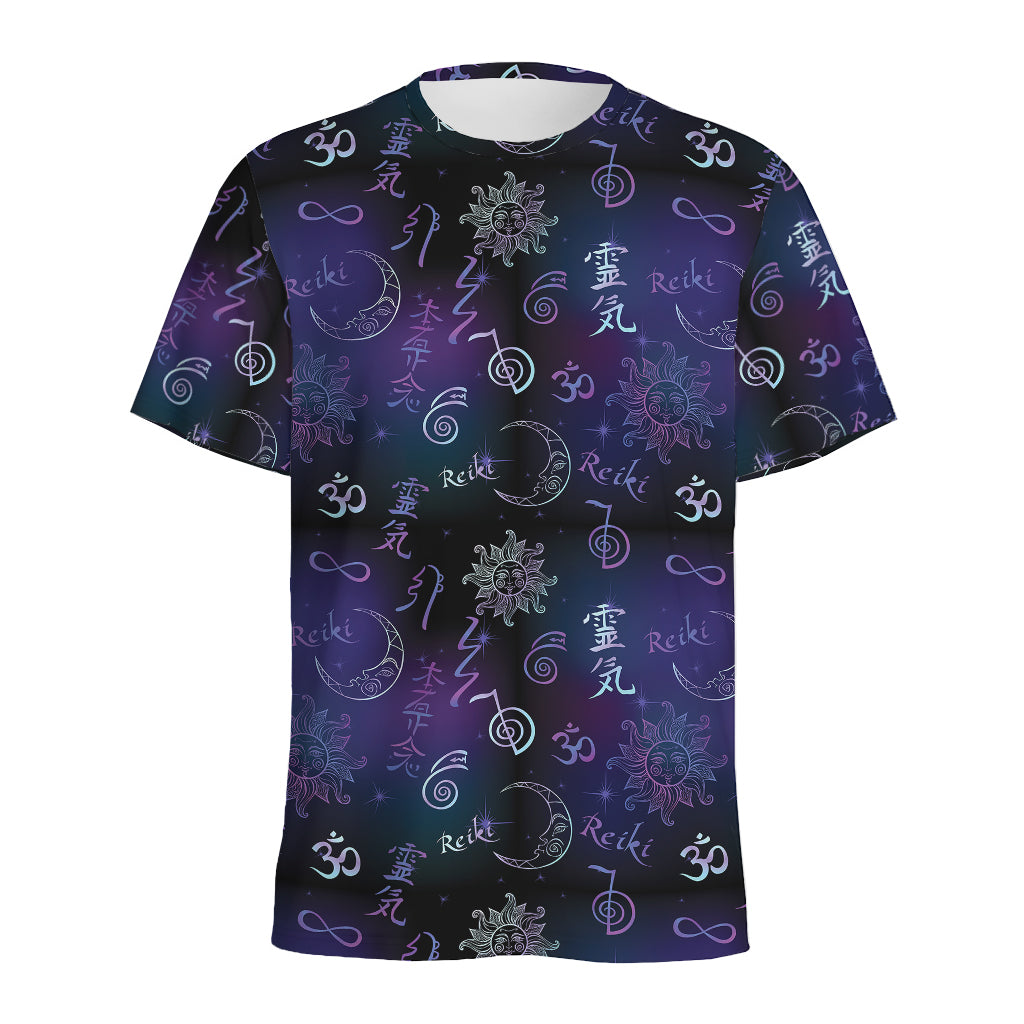 Reiki Energy Pattern Print Men's Sports T-Shirt