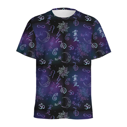 Reiki Energy Pattern Print Men's Sports T-Shirt