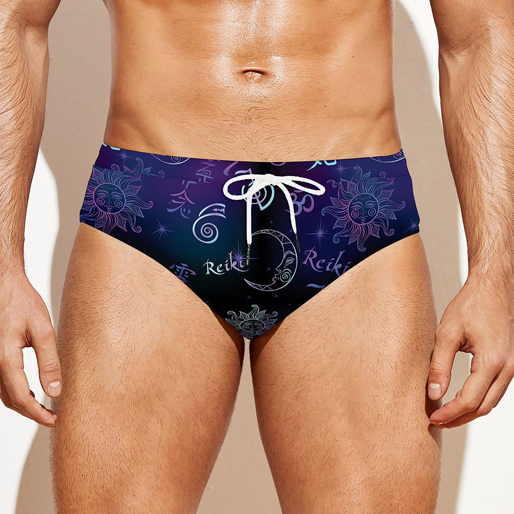 Reiki Energy Pattern Print Men's Swim Briefs
