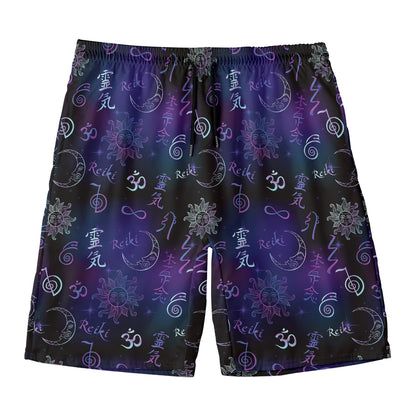 Reiki Energy Pattern Print Men's Swim Trunks
