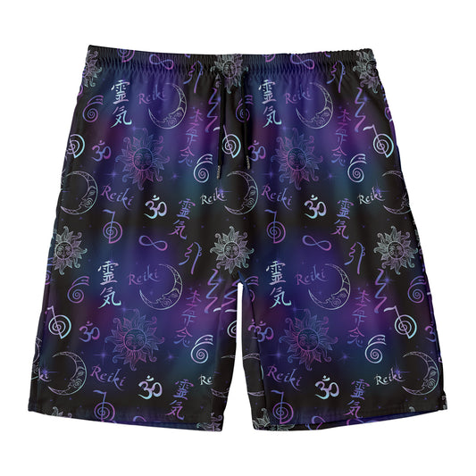 Reiki Energy Pattern Print Men's Swim Trunks