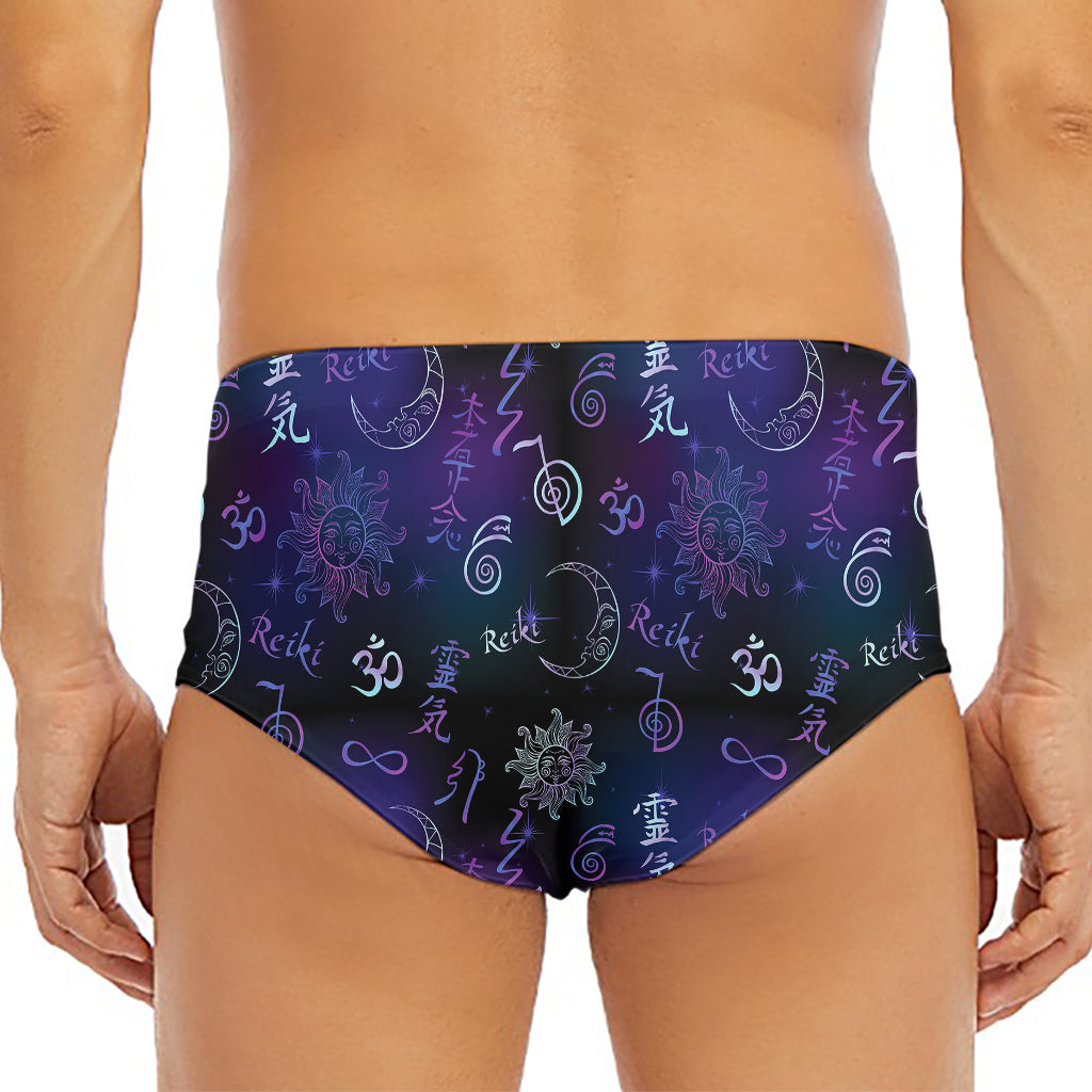 Reiki Energy Pattern Print Men's Triangle Swim Briefs