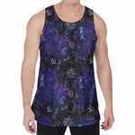 Reiki Energy Pattern Print Men's Velvet Tank Top