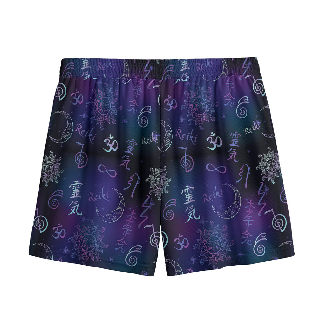 Reiki Energy Pattern Print Mesh Shorts