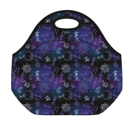 Reiki Energy Pattern Print Neoprene Lunch Bag