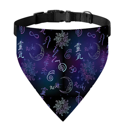 Reiki Energy Pattern Print Over The Collar Dog Bandana
