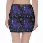 Reiki Energy Pattern Print Pencil Mini Skirt