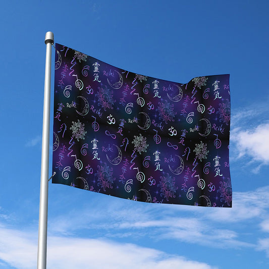 Reiki Energy Pattern Print Polyester Flag