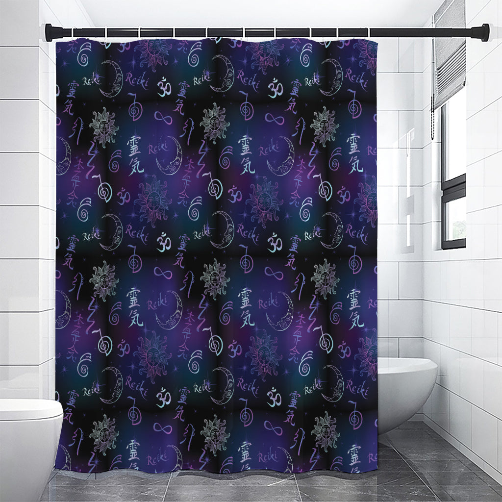 Reiki Energy Pattern Print Premium Shower Curtain