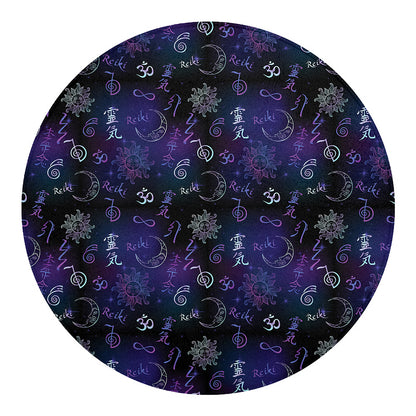 Reiki Energy Pattern Print Round Blanket