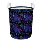 Reiki Energy Pattern Print Round Laundry Basket